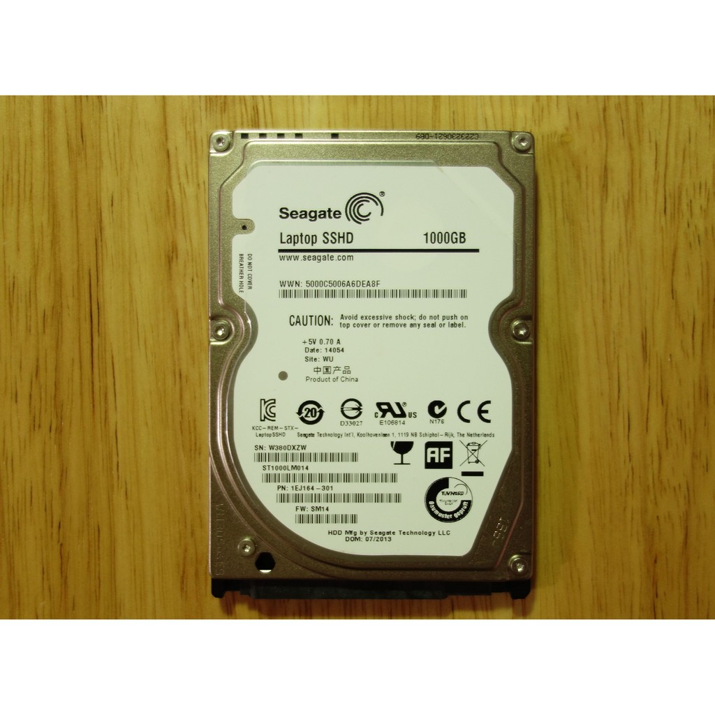 Seagate 1TB 混合硬碟 SSHD ST1000LM014