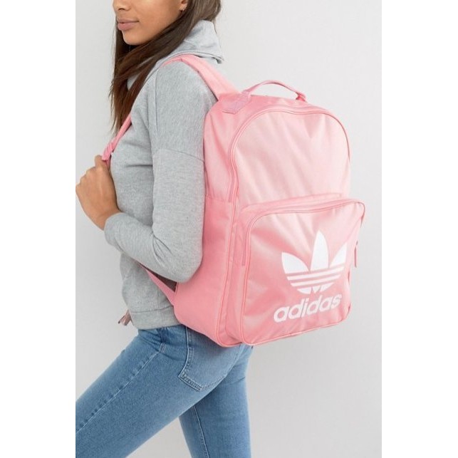【Admonish】adidas Originals Trefoil Logo Backpack 三葉草 後背包 粉紅色