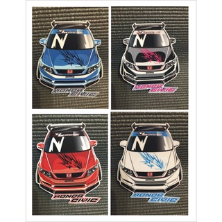 honda civic 喜美9代 K14 805CM X10CM 貼紙