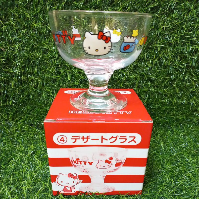 🎀日本 三麗鷗 一番賞 Hello Kitty 凱蒂貓 KT 冰淇淋杯 甜點杯 玻璃杯 聖代杯 高腳杯 點心杯 飲料杯