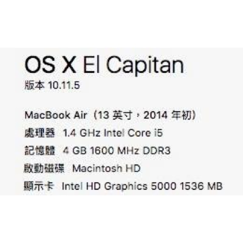 Apple MacBook Air 2014 4g 128ssd 113