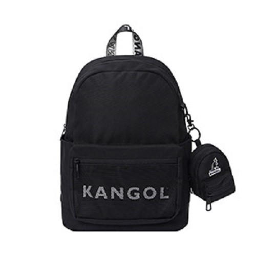 KANGOL 黑色後背包-NO.6125174020