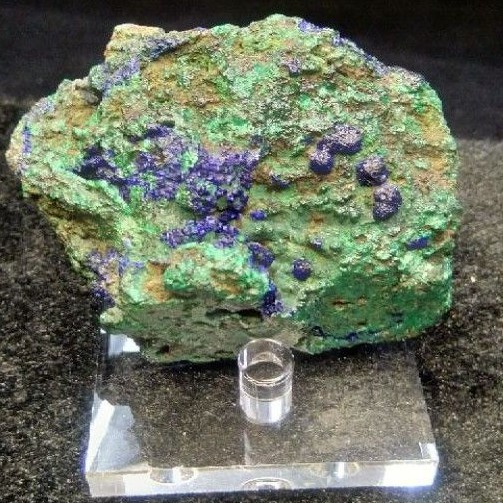 藍銅礦 孔雀石 Azurite 球狀 共生 原礦 礦標 #999