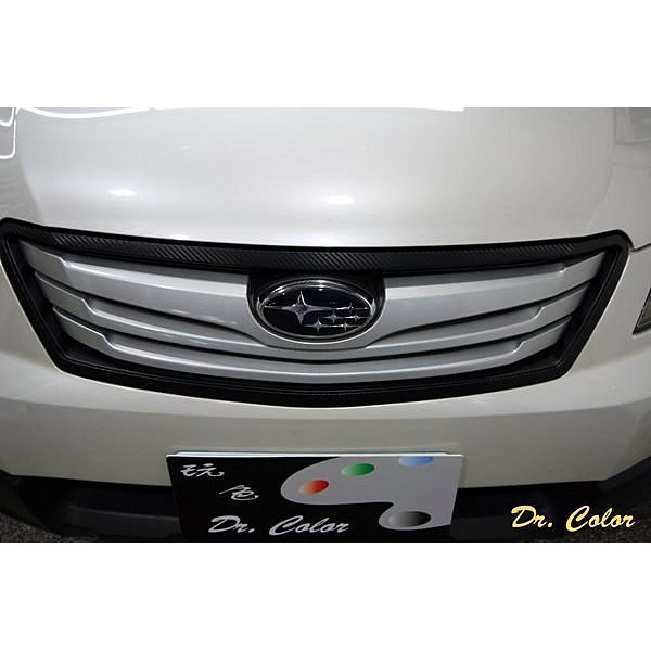 Dr. Color 玩色專業汽車包膜 Subaru Outback 黑carbon_水箱護罩 / 後視鏡 / 後蓋鍍鉻