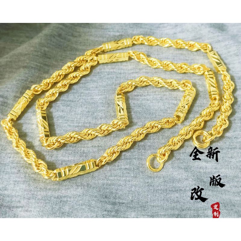 🎖️ 會挑貨的進來看💥實拍影片現貨💥👉2兩六角麻花項鍊👈有包頭款｜另有圓筒麻花項鍊｜沙金項鍊｜非黃金項鍊9999｜