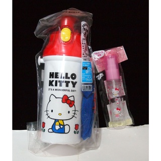 三麗鷗 Hello Kitty 隨身式直飲式水壺 與 噴霧瓶 各一組合賣