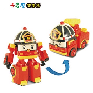【POLI 波力】變形車系列 LED閃燈 5吋變形羅伊 救援小英雄 車車玩具 原廠公司貨｜卡多摩