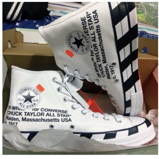 off white x converse chuck taylor black white