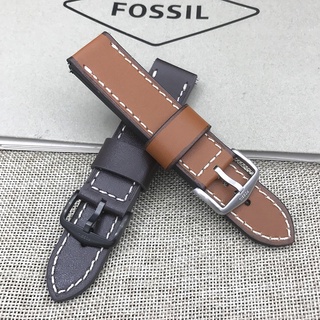 FOSSIL錶帶22mm真皮快拆針扣偏厚適配FS5601FS5602男手錶配件