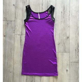 Flea l 雪紡紫色洋裝睡衣居家裙連衣裙連身裙小洋裝