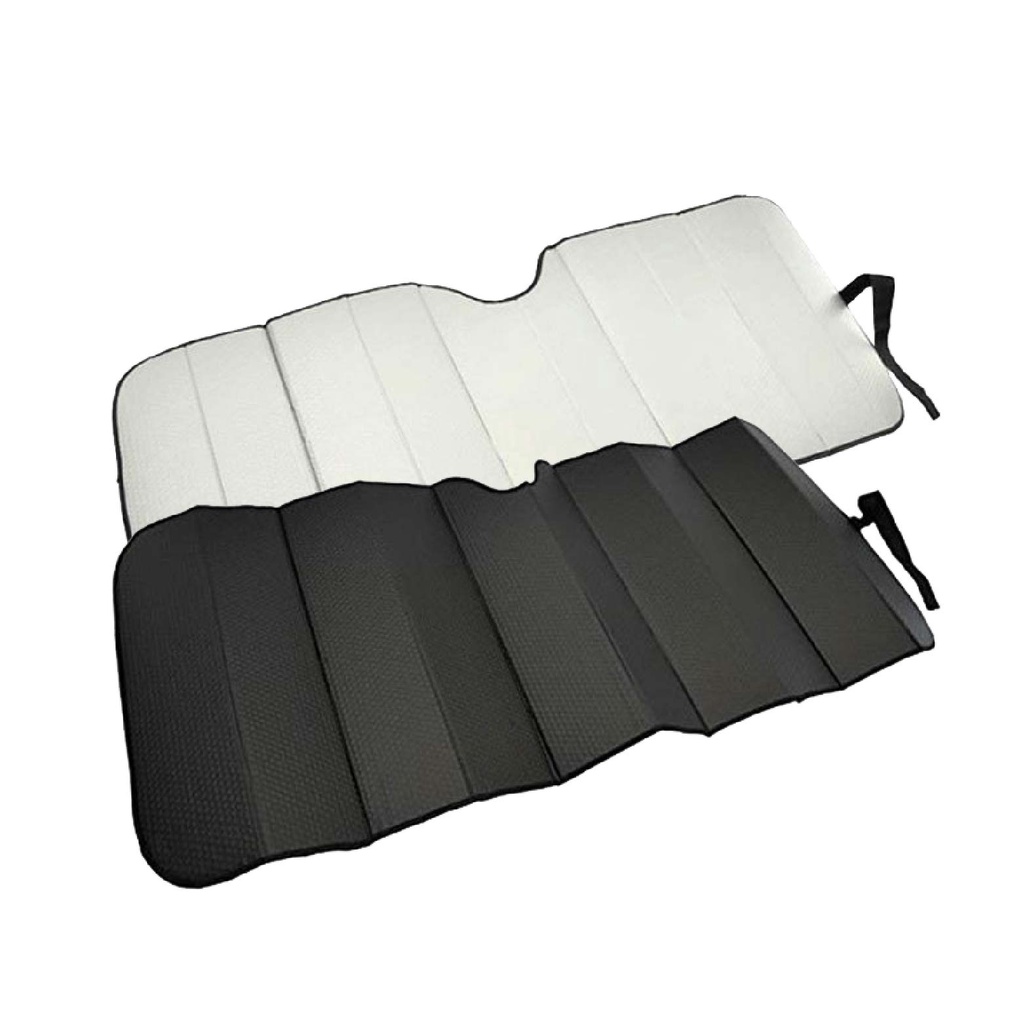 COTRAX 新雙層免吸盤前檔遮陽板-135x70cm(轎車型) | 銀色/黑色