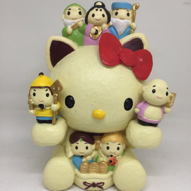 Hello Kitty全身立體造型精美陶瓷獨特 開運 小判 七福神撲滿/存錢筒