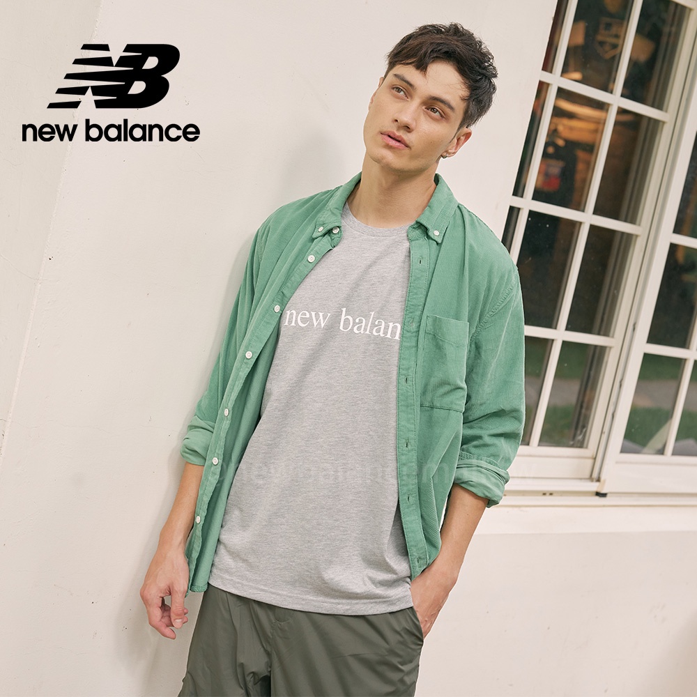 【New Balance】NB短袖上衣_男性_灰色_AMT21566AG