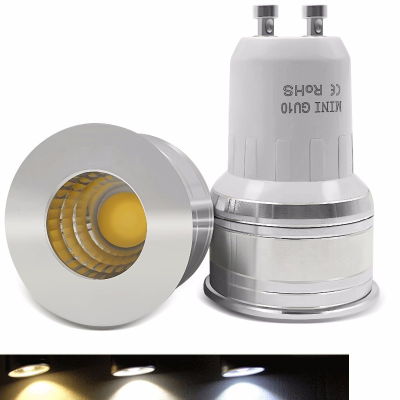 3w LED 燈泡 MR11 12V 35mm 迷你聚光燈燈泡 GU5.3 GU10 COB 燈 220V 110V