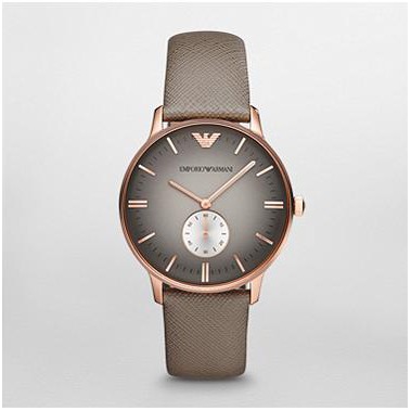 Emporio Armani CLASSIC WATCH 亞曼尼手錶男女情侶對錶簡約時尚皮帶女士腕錶 石英錶AR1723