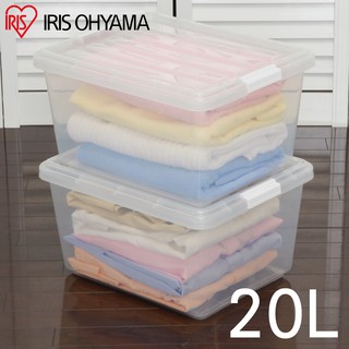 IRIS OHYAMA 20L透明可堆疊收納箱 CB-25(收納盒/衣物收納/零食收納/玩具收納)