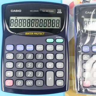 CASIO 卡西歐 WD-220MS 防水計算機 12位數 /一台入 防水防塵桌上型計算機 -宏