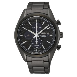 【SEIKO】太陽能黑鋼三眼計時腕錶 41mm 防刮鏡面 SSC773P1 V176-0BH0SD 台灣公司貨SK022
