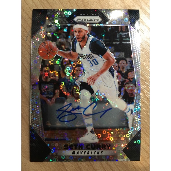 prizm 17-18 SETH CURRY 簽名卡x泡泡亮  nba 球員卡 小牛 獨行俠