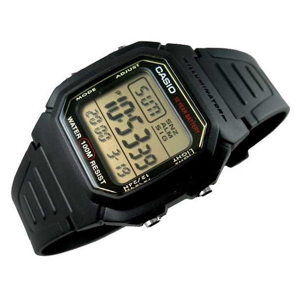 附發票【時間光廊】CASIO 十年電池 防水100M 全新原廠公司貨(當兵/學生) W-800HG-9A 黃底
