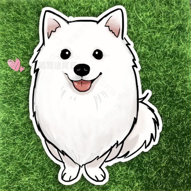 Sa076 Q版狐狸犬防水貼紙 防水貼紙 Q圖 狐狸犬 狐狸出沒 生日禮物 情侶禮物 交換禮物 蝦皮購物