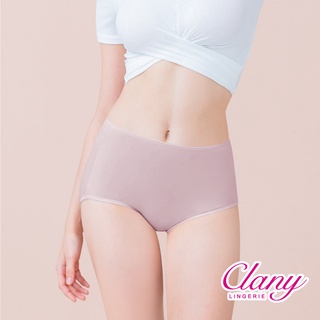 【可蘭霓Clany】美膚保養絲蛋白高腰L-Q(2XL)彈性內褲 加大尺碼健康(紫 2189-91) 透氣 包覆包臀 環保