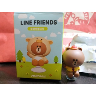 全家 LINE FRIENDS 野獸國 新衣熊大 啵啵吸盤公仔