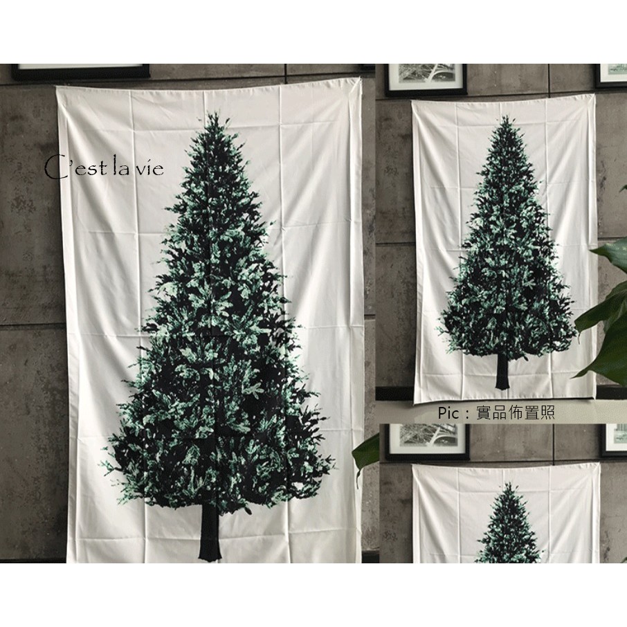 【C'est la vie】聖誕樹掛布 ins掛畫 北歐風歐美風掛毯 Xmas 偽聖誕樹