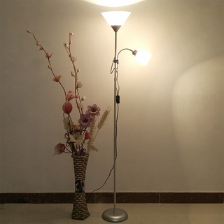 諾比凡nobifan 優選照明 子母燈落地燈閱讀燈獨立分別開關ikea立燈雙頭立燈工作燈上照燈多角度立燈 蝦皮購物