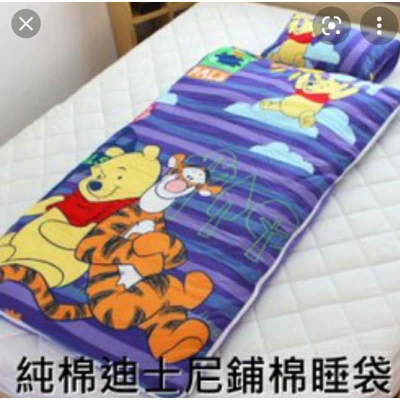 迪士尼正版小熊維尼冬夏兩用加大睡袋 被芯可拆