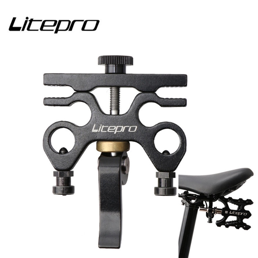 Litepro自行車便攜式快速釋放踏板裝置鋁合金折疊自行車快拆踏板放置扣適用於Brompton