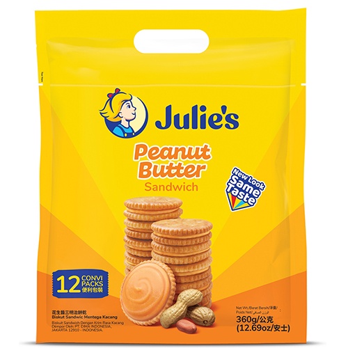 Julie's茱蒂絲花生醬三明治餅乾360G【愛買】