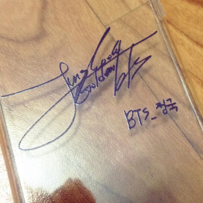 防彈少年團 BTS 周邊商品 柾國簽名透明iphone6/6s手機殼