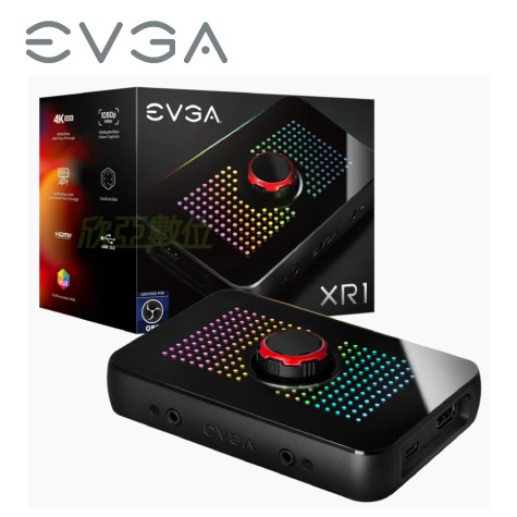 EVGA XR1 Capture Device /4K 60fps HDR直通/通過控制轉盤內置音頻混音器/通過OBS™