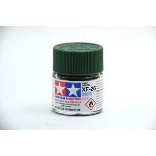 ◆弘德模型◆ 田宮 壓克力漆 XF-26 消光深綠 10ml Deep Green Tamiya 水性 81726