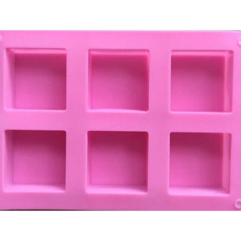 六孔 正方型 適合 手工皂模 模具