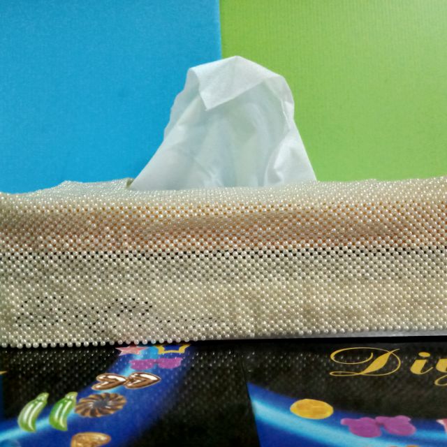 小珠窩diy 手工編製珍珠面紙盒套 蝦皮購物
