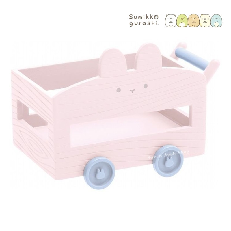 SAN-X 【 TW SAS 日本限定 】角落生物 粉色兔兔 造型手推車 / 模型道具推車