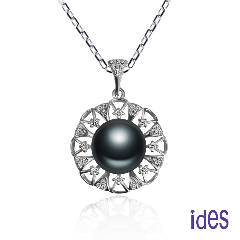 ides愛蒂思鑽石 限量天然南洋珠項鍊/黑色12mm/14K鍊（璀璨）