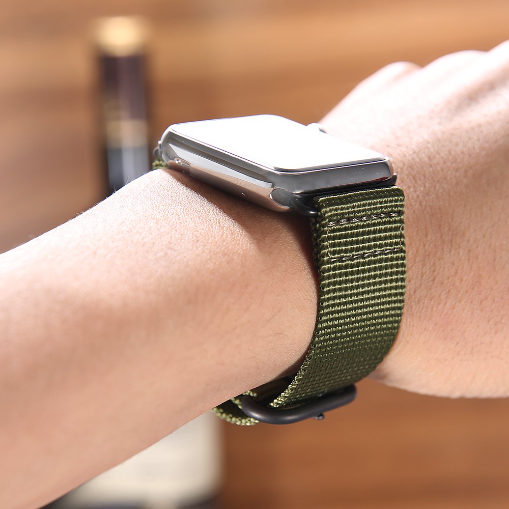 【娟娟】【台灣直發】適用於Apple Watch5 條紋尼龍錶帶蘋果錶帶Apple手錶表帶 1/2/3/4代可用 運動錶
