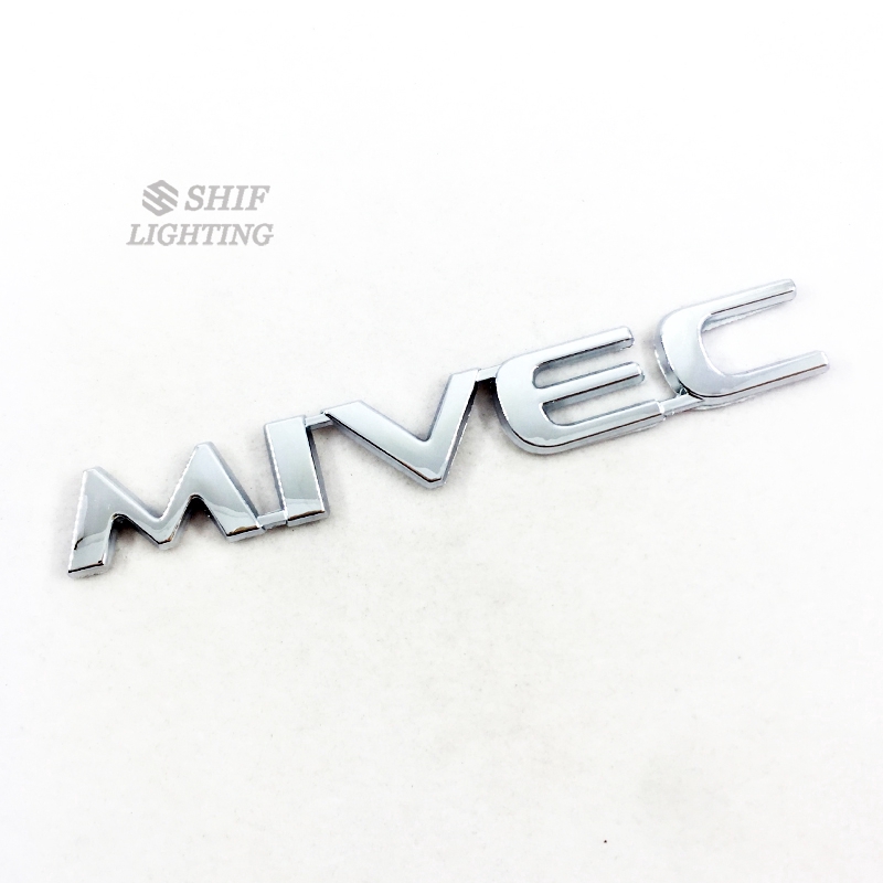 MITSUBISHI 1 x ABS 鍍鉻 MIVEC 標誌字母汽車汽車側後行李箱標誌貼紙徽章貼花適用於三菱