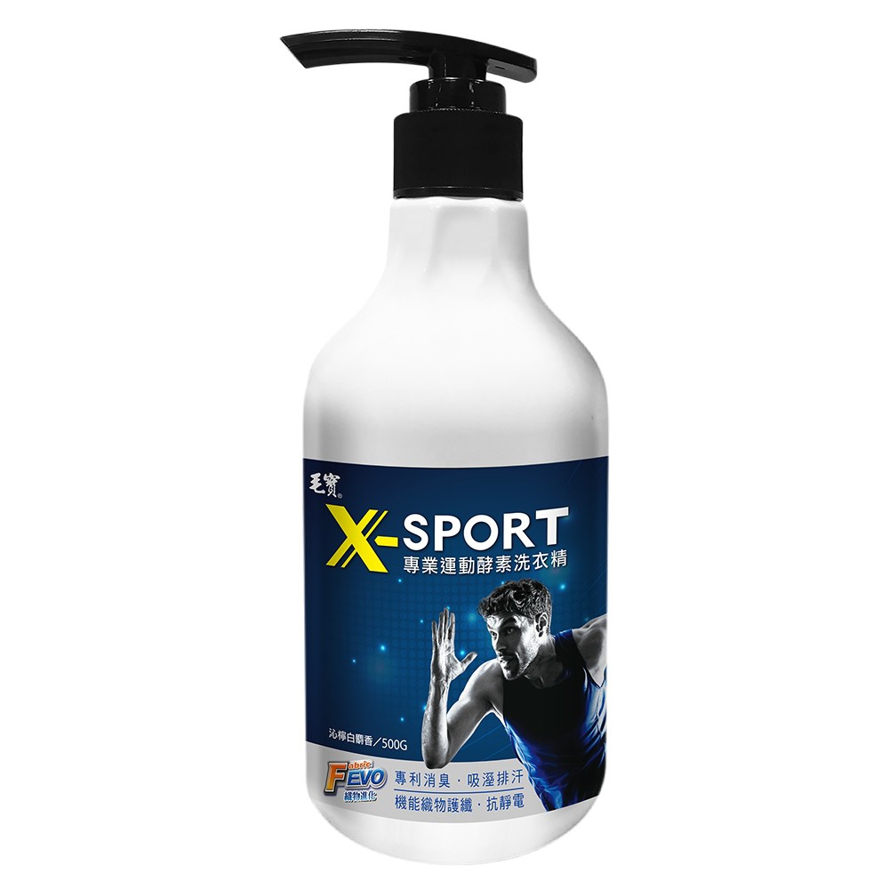 【蝦皮特選】毛寶 X-SPORT 專業運動酵素洗衣精(500g)