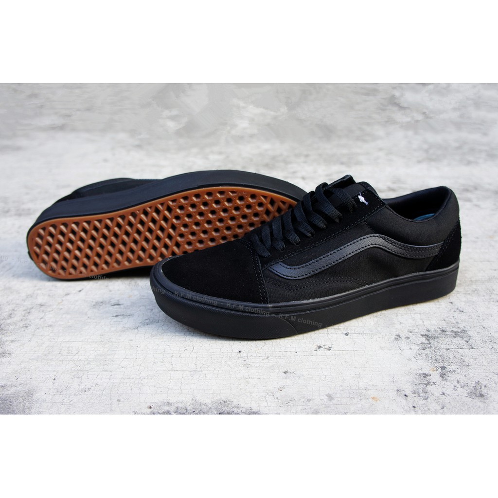 K F M Vans Old Skool Comfycush Black 輕量化鞋底系列全黑色減輕50 蝦皮購物