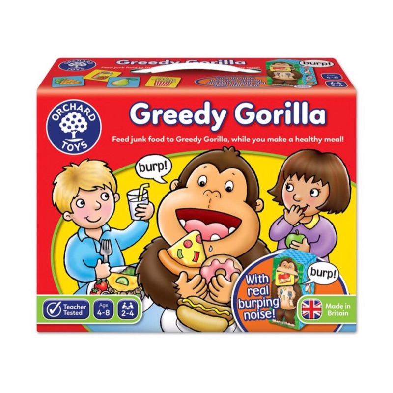 【英國 Orchard Toys】幼兒益智桌游 打嗝大猩猩遊戲(Greedy Gorilla君