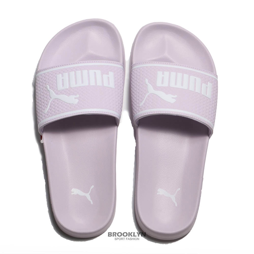PUMA 拖鞋 LEADCAT 2.0 紫底白邊 壓紋 運動拖鞋 女 (布魯克林) 38413908