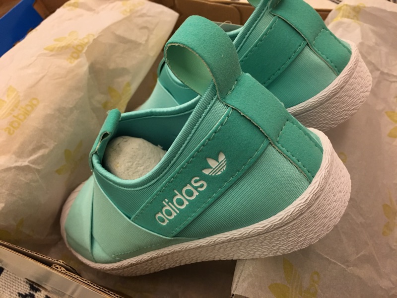 superstar slip on enfant verte