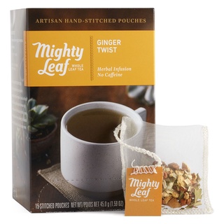 全葉〚Mighty Leaf〛立體絲綢茶包 薑花茶 Ginger Twist 花草茶 綠茶 紅茶 純手工茶