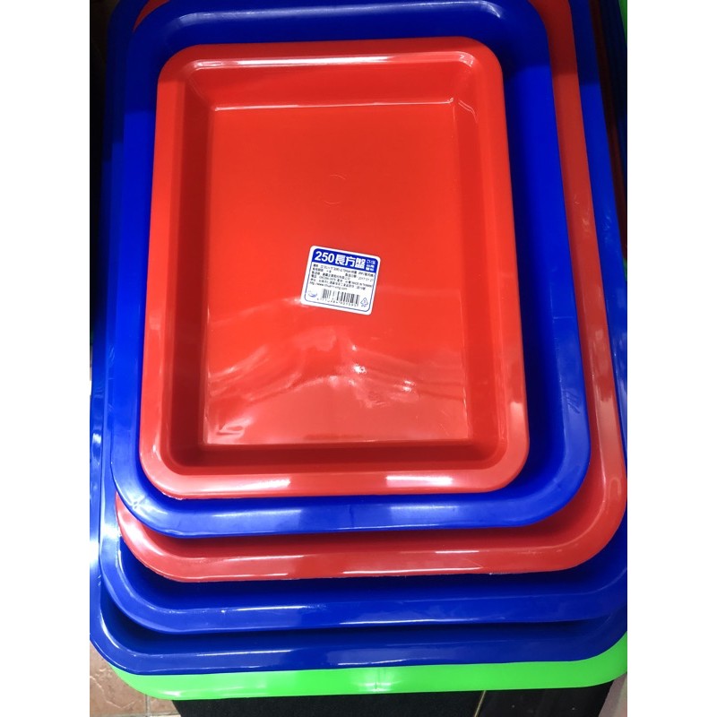 長方盤 塑膠盤 250長方盤 300長方皿 台灣製造(顏色隨機出貨)
