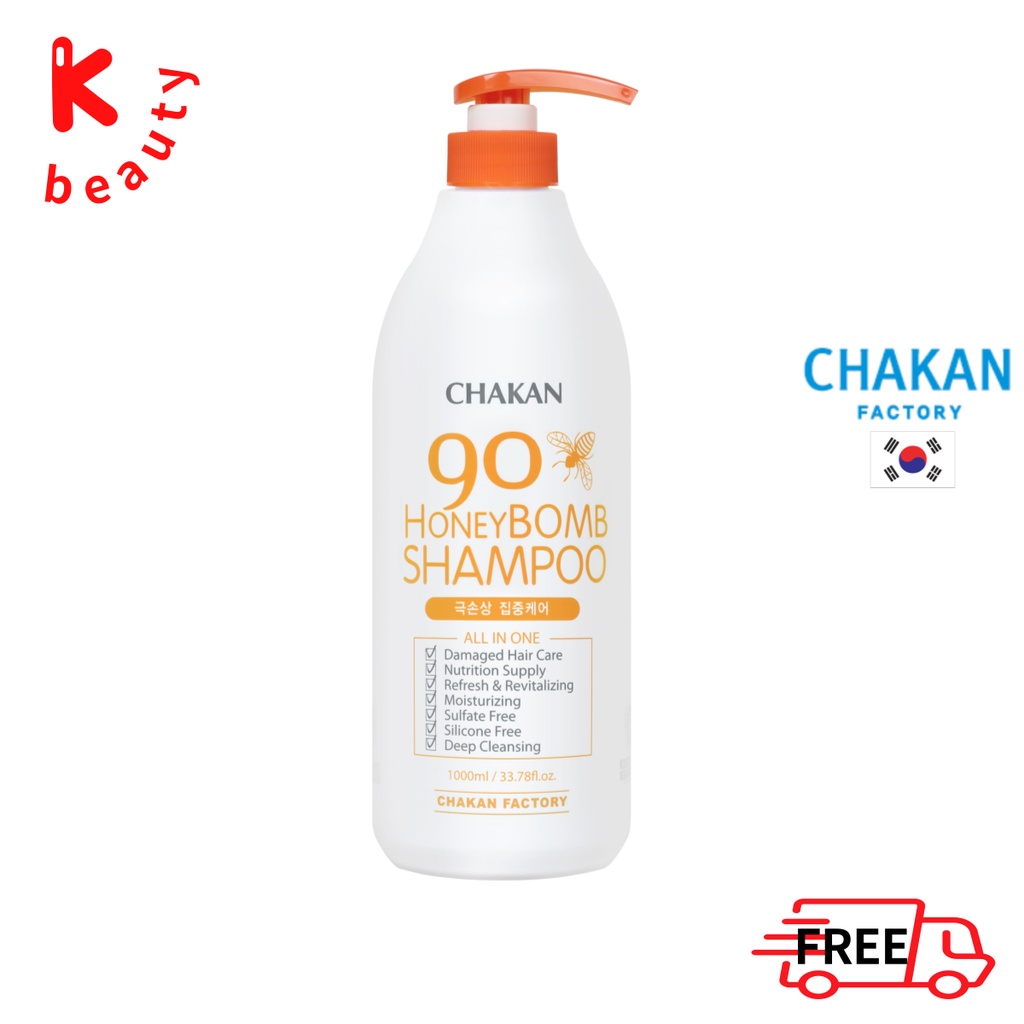 [Chakan factory]韓國CHAKAN受損髮質蜂蜜炸彈90%洗髮精/護髮素