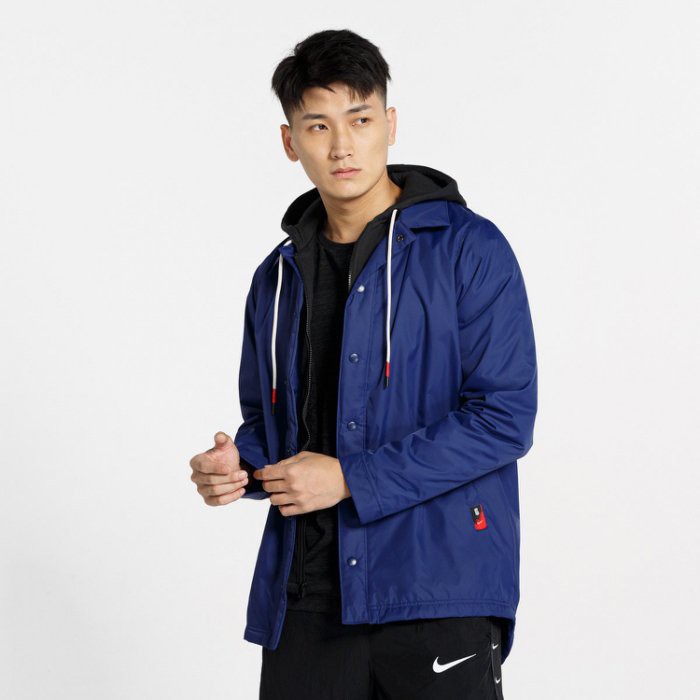 S.G Nike Kyrie Jacket 男裝 藍 運動 休閒 教練外套 連帽外套 AJ3528-478